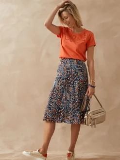 Jupe élastiquée plissé permanent