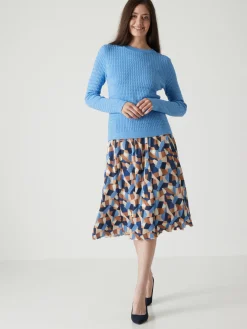 Jupe élastiquée plissé permanent