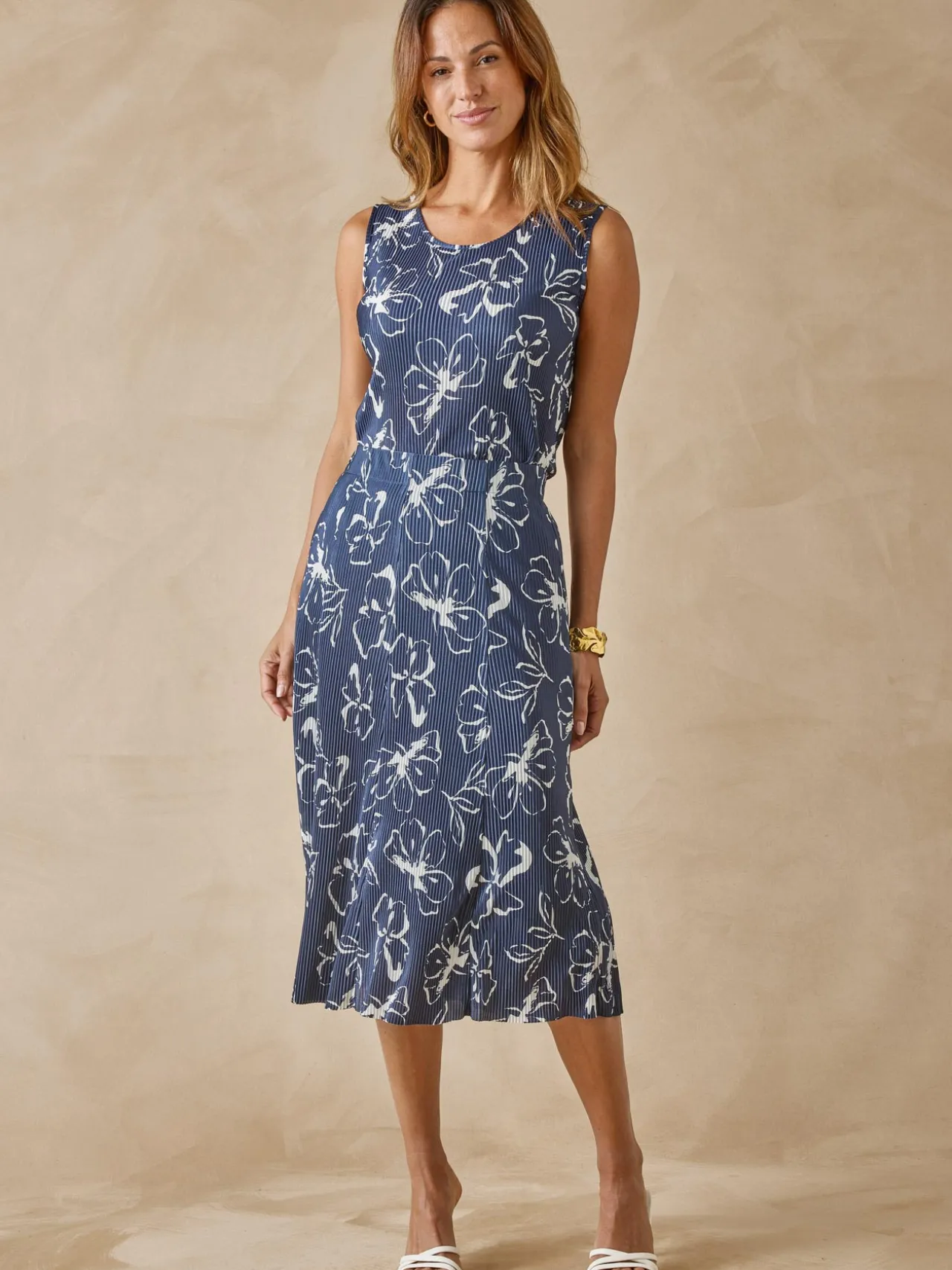 Jupe élastiquée plissé permanent