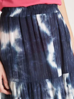 Jupe élastiquée tie and dye à volants