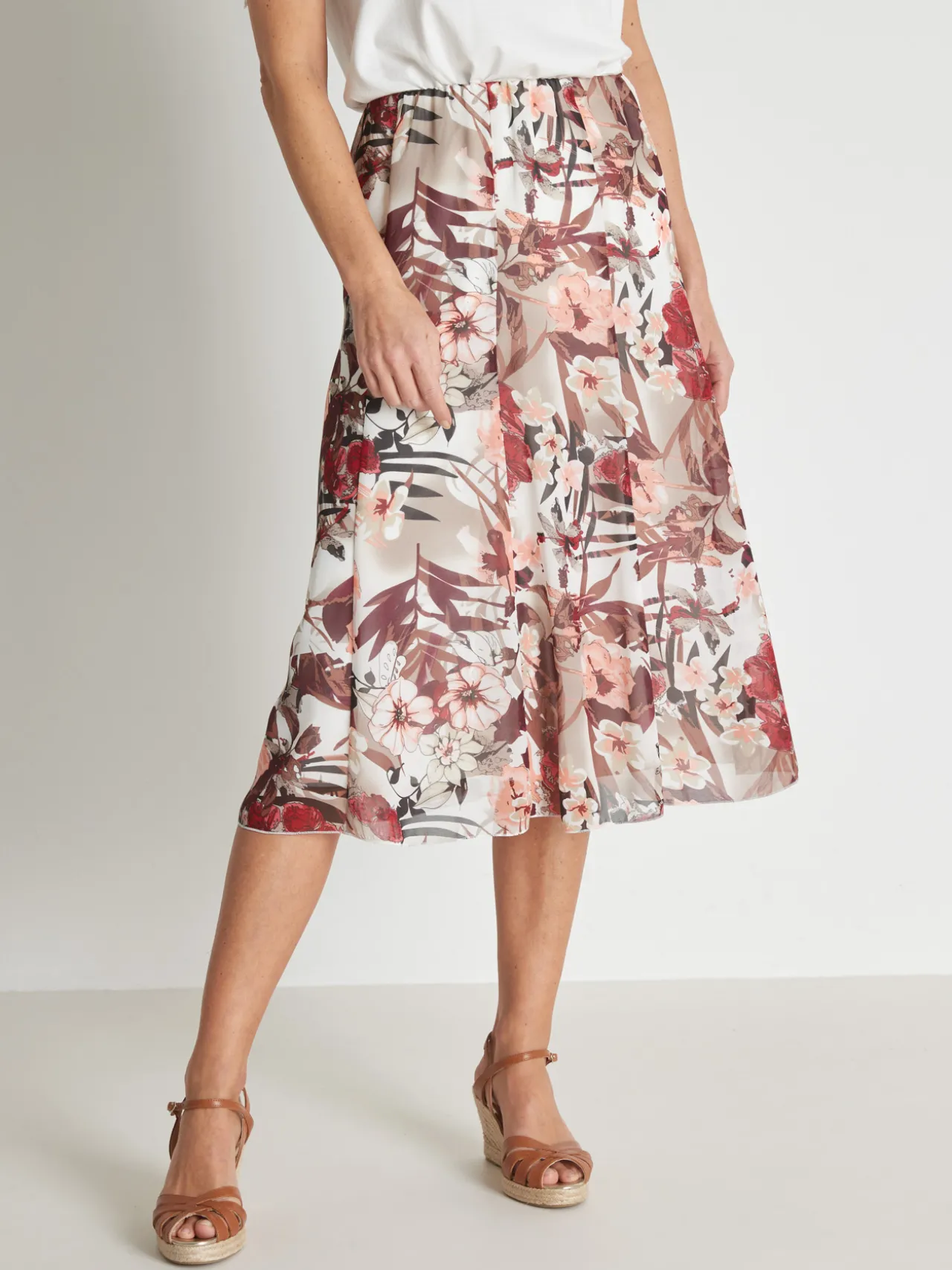 Jupe élastiquée évasée