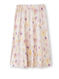 Jupe élastiquée évasée en maille