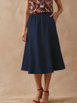 Jupe mi-longue évasée