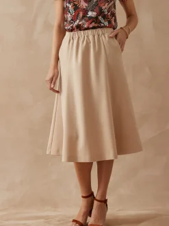 Jupe mi-longue évasée