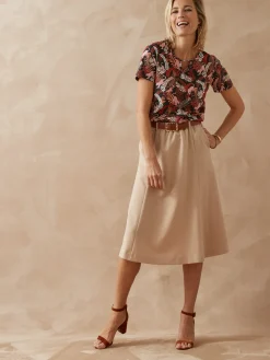 Jupe mi-longue évasée