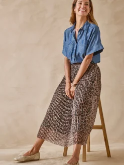 Jupe plissée en résille