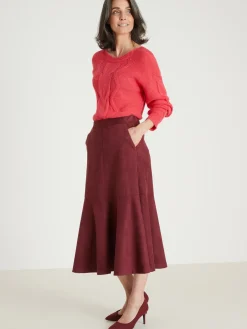 Jupe suédine élastiquée dos