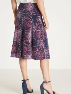 Jupe évasée en maille crêpe