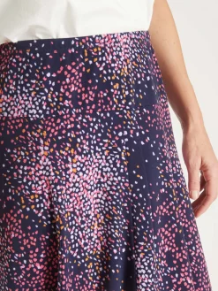 Jupe évasée en maille crêpe