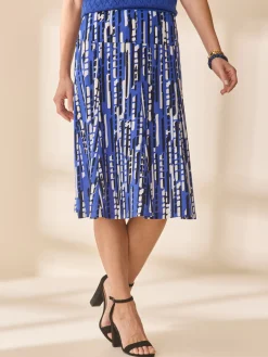 Jupe évasée en maille crêpe