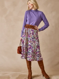 Jupe évasée en maille douce