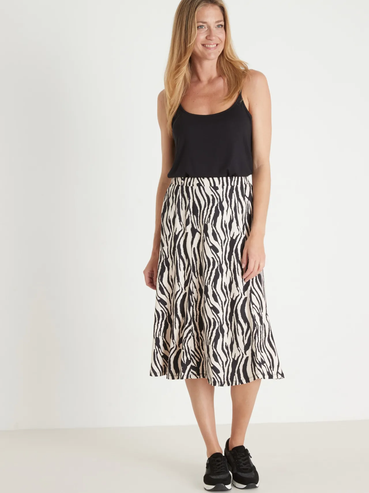 Jupe évasée en maille douce