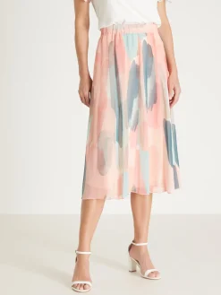 Jupe évasée en voile doublé