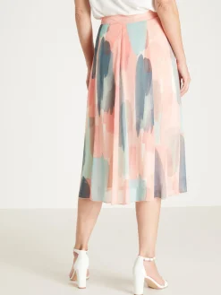 Jupe évasée en voile doublé