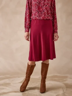 Jupe évasée entièrement élastiquée