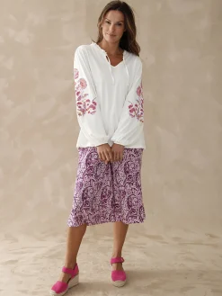 Jupe-culotte entièrement élastiquée