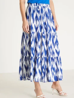 Jupon à volants en crépon fluide