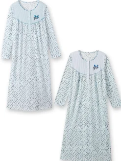 Lot 2 chemises de nuit manches longues