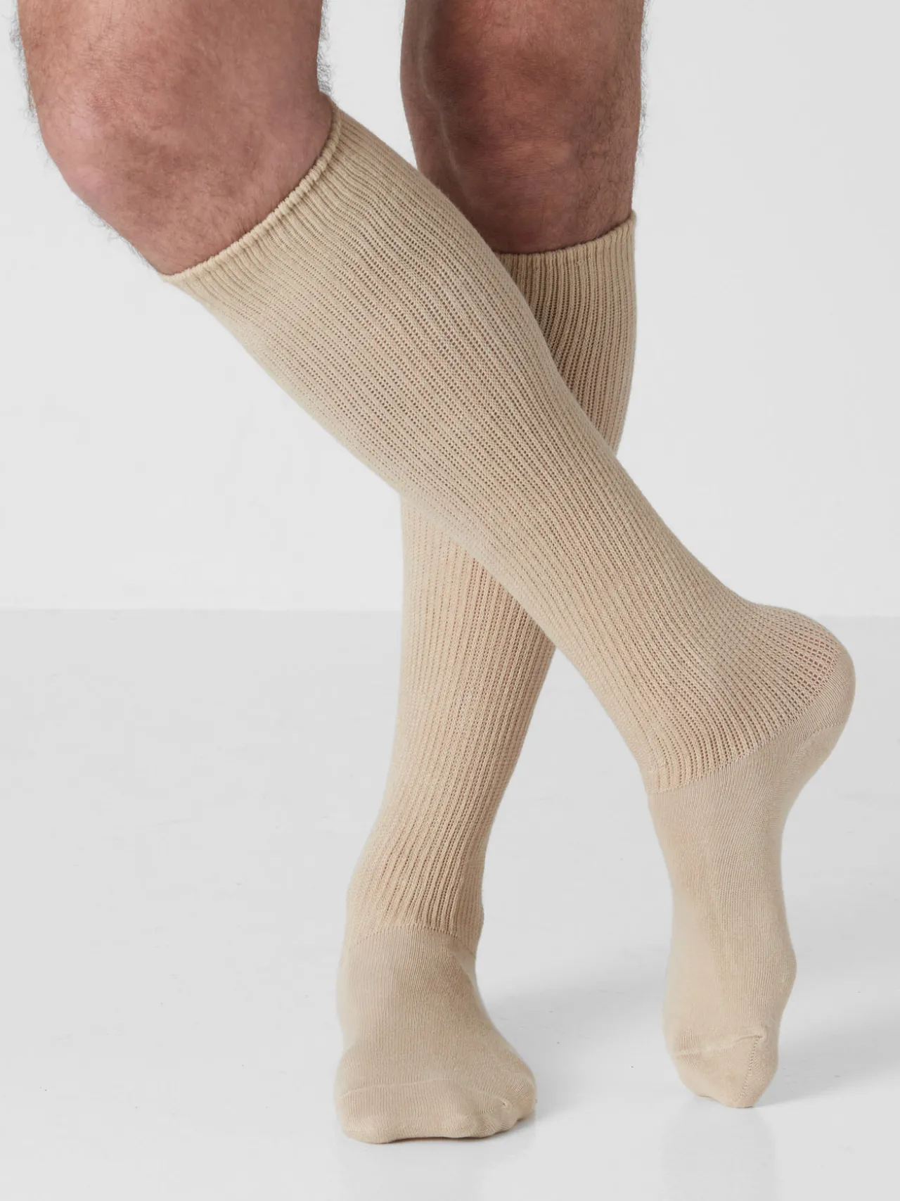 Lot 2 paires mi-bas pieds larges