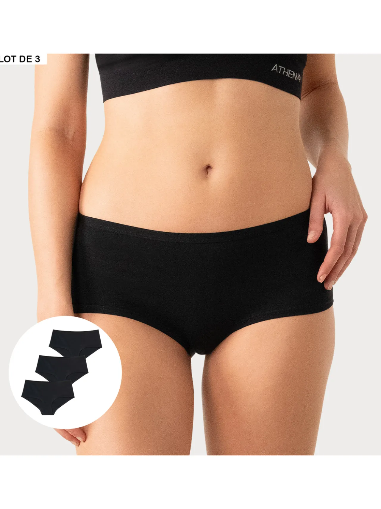 Lot de 3 boxers Basic Ecopack