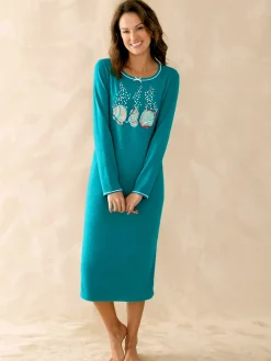 Lot de 2 chemises de nuit longues coton