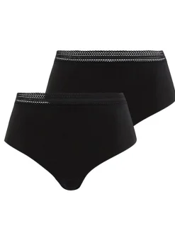 Lot de 2 culottes hautes Invisible Coton