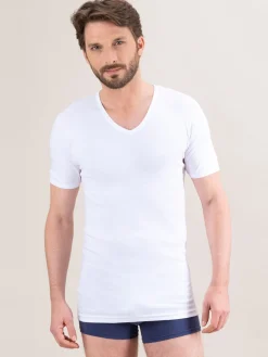 Lot de 2 maillots col V manches courtes