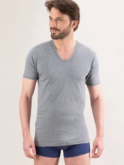 Lot de 2 maillots col V manches courtes