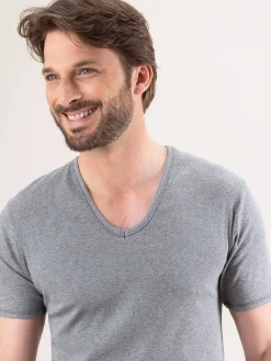 Lot de 2 maillots col V manches courtes