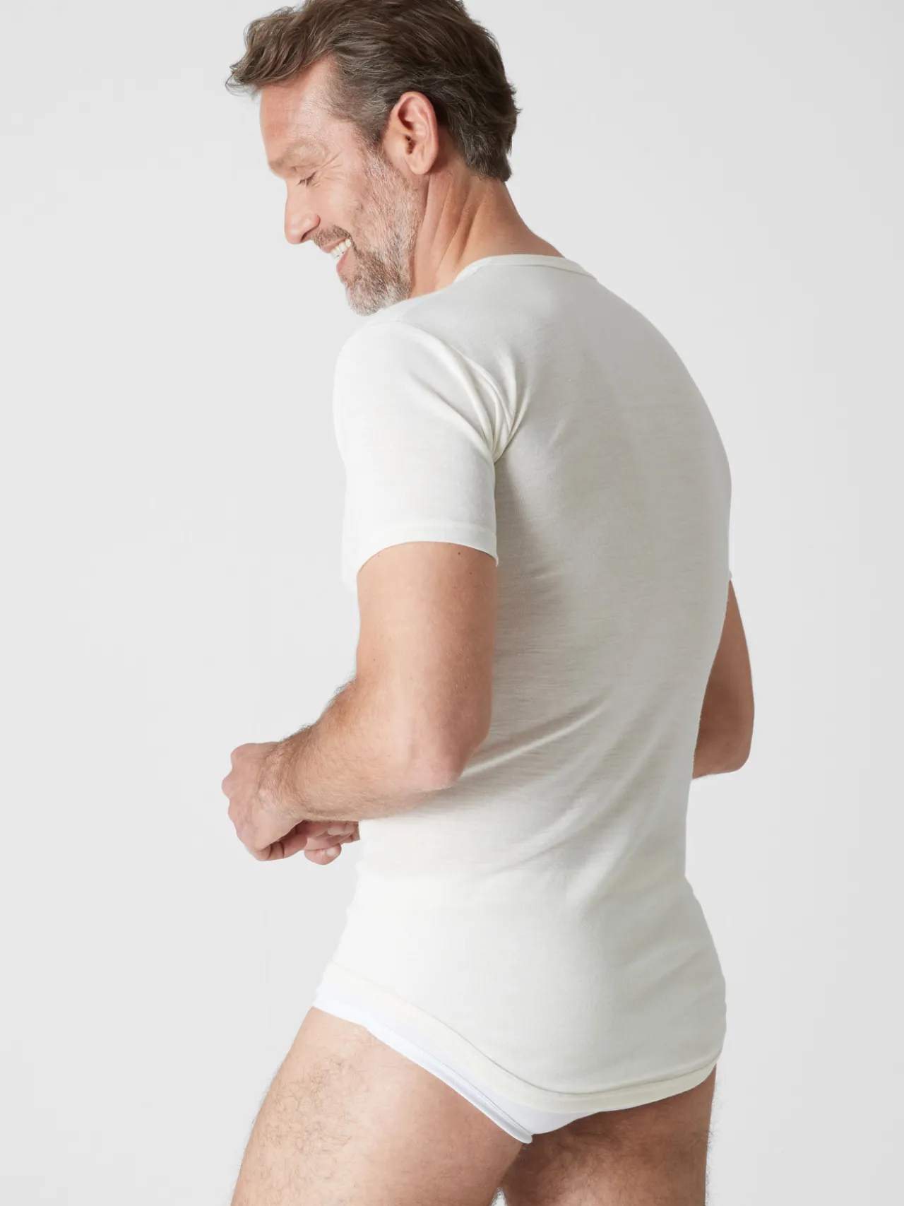 Lot de 2 maillots de corps V coton/laine