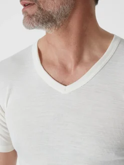 Lot de 2 maillots de corps V coton/laine