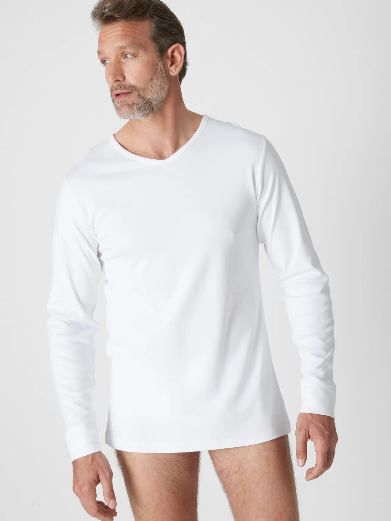 Lot de 2 maillots de corps chauds col V