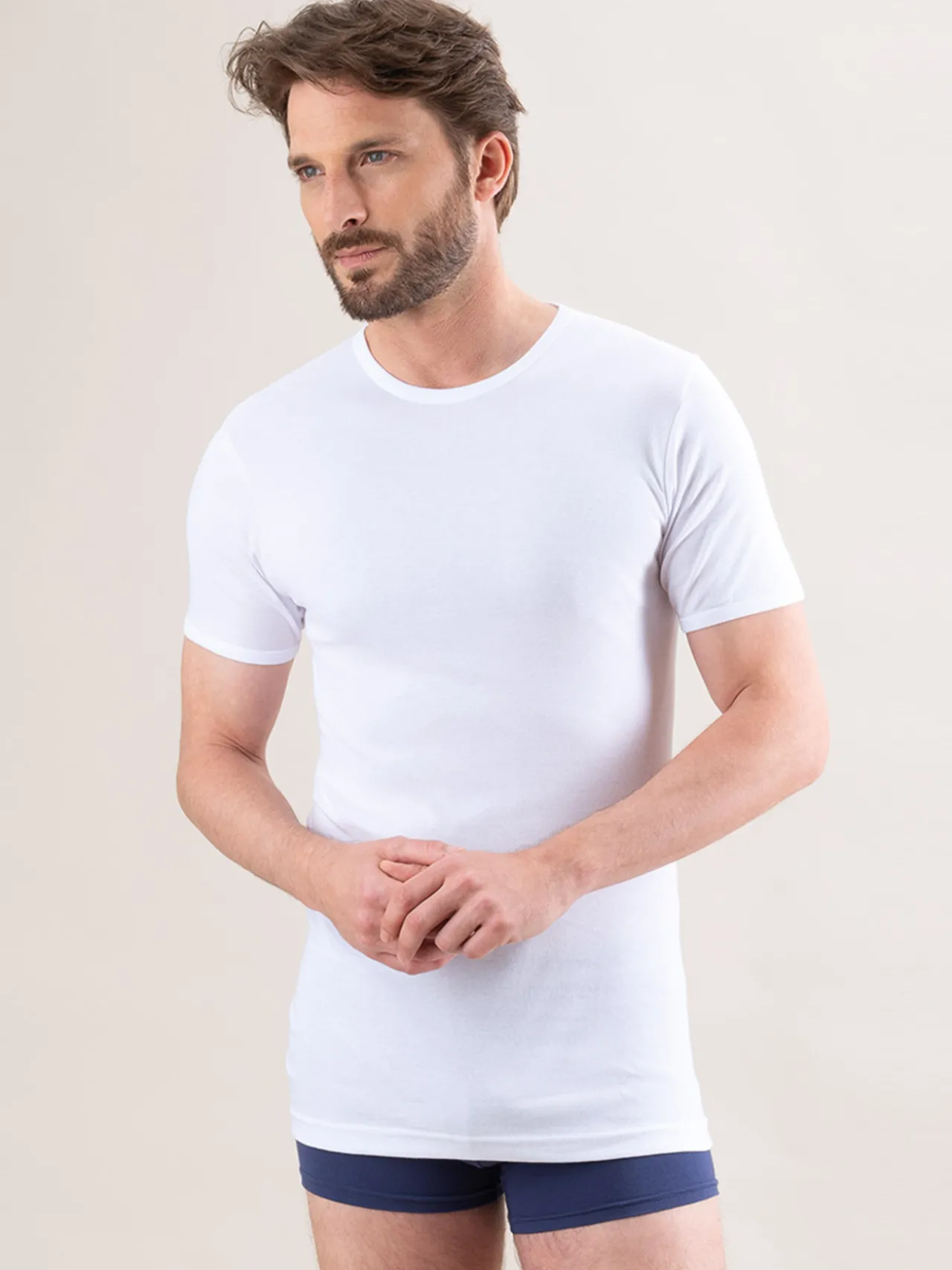 Lot de 2 maillots de corps col rond