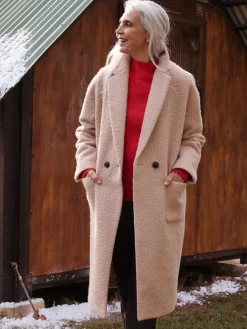 Manteau tissu bouclette