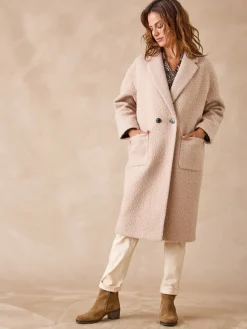 Manteau tissu bouclette