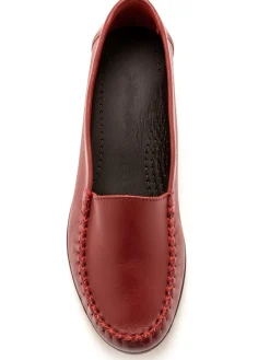 Mocassins à plateau lisse grande largeur