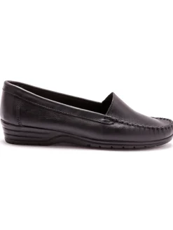 Mocassins à plateau lisse grande largeur