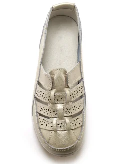 Mocassins ajourés élastiqués