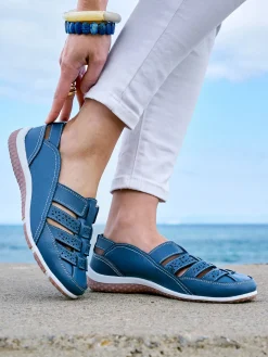 Mocassins ajourés élastiqués