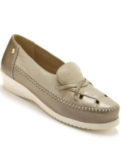 Mocassins bicolores ajourés