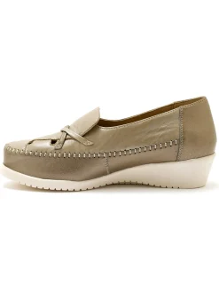 Mocassins bicolores ajourés