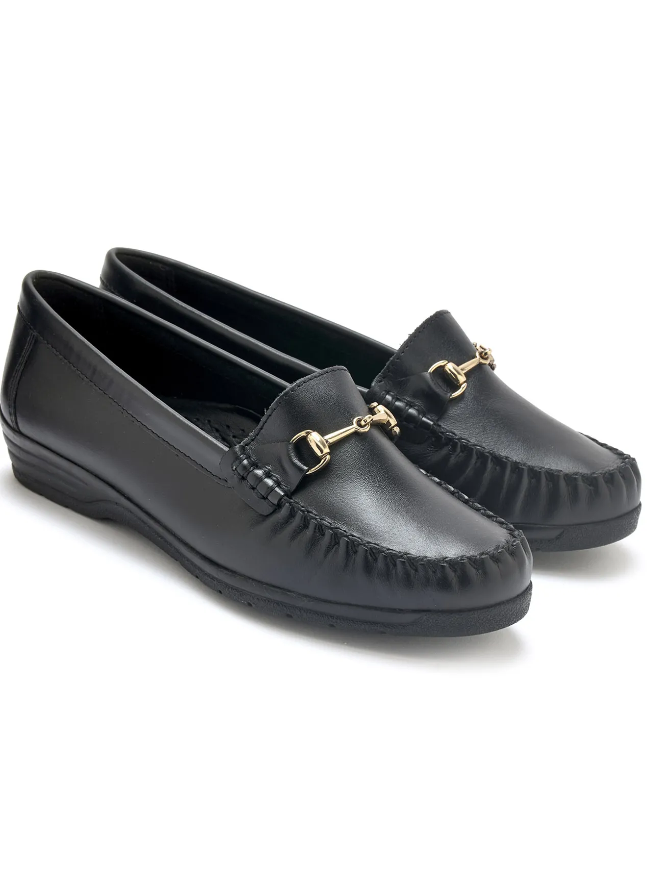 Mocassins boucle étrier grande largeur