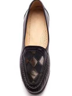 Mocassins cuir grande largeur souples