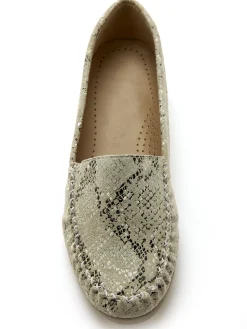 Mocassins cuir imprimé largeur confort