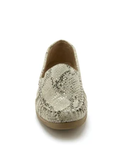 Mocassins cuir imprimé largeur confort