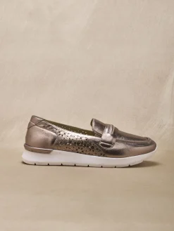 Mocassins cuir motifs ajourés