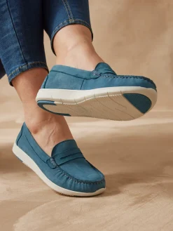 Mocassins cuir velours