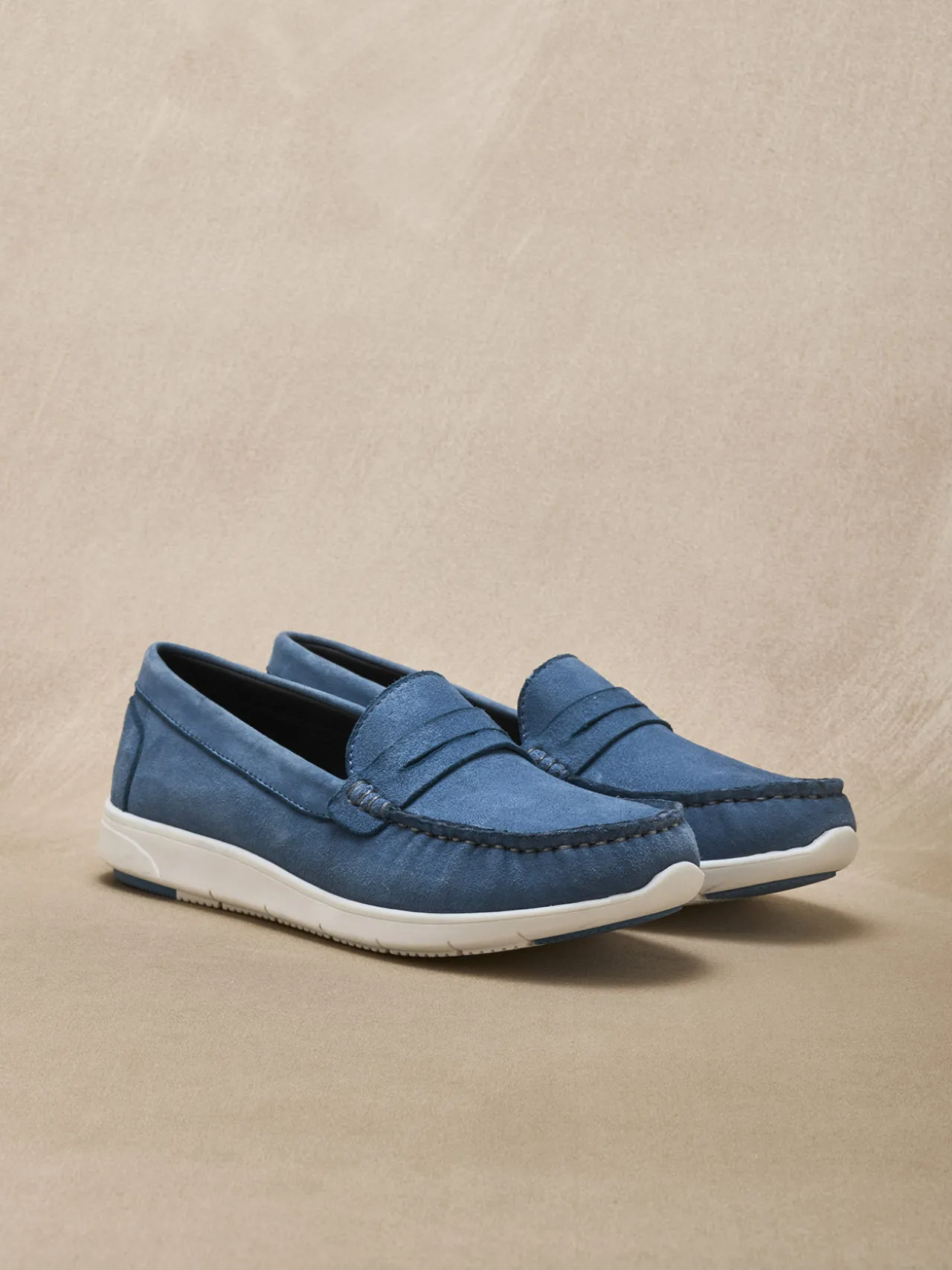 Mocassins cuir velours