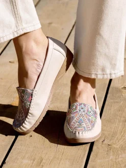 Mocassins ethniques grande largeur