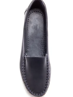 Mocassins plateau lisse largeur confort